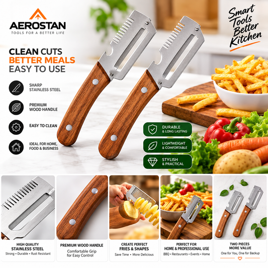 🥕 3-in-1 Premium Vegetable Peeler & Slicer